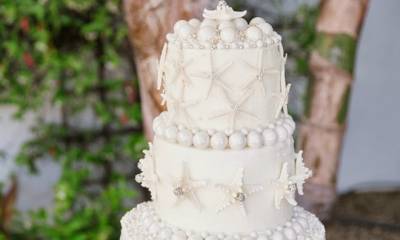 "Морський" весільний торт